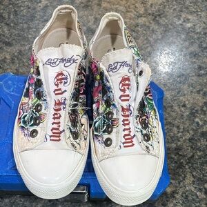 Ed Hardy Multicolor Graphic Slip-Ons
